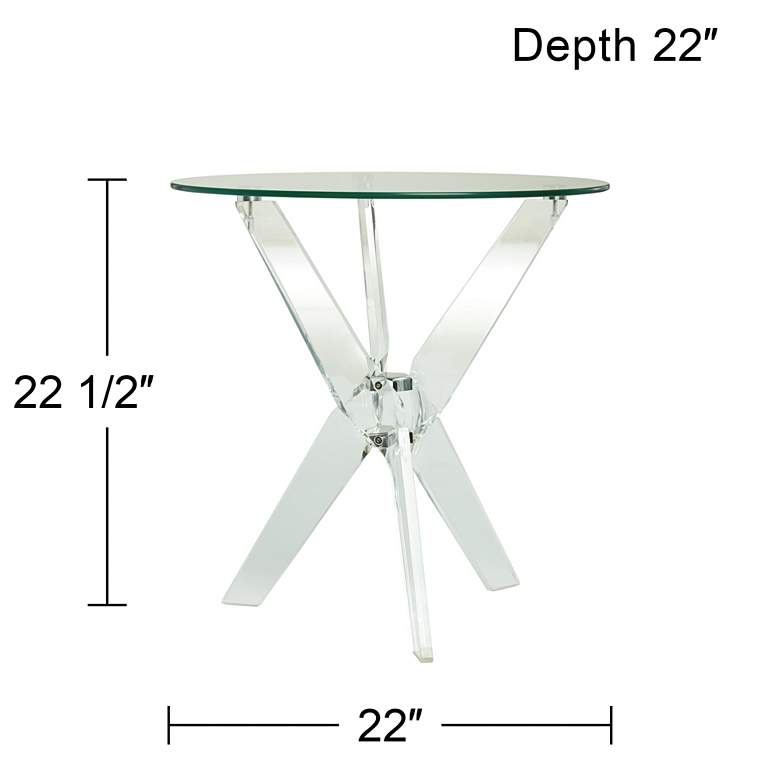 Image 6 Cindy 22" Wide Acrylic and Glass Round Accent Table more views