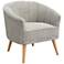 Cindy Stone Chenille Fabric Accent Barrel Side Chair