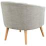 Cindy Stone Chenille Fabric Accent Barrel Side Chair