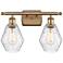 Cindyrella 10 1/4" High Brushed Brass 2-Light Wall Sconce