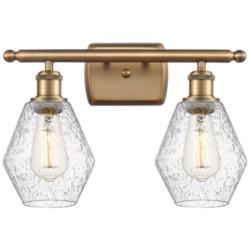 Cindyrella 10 1/4&quot; High Brushed Brass 2-Light Wall Sconce