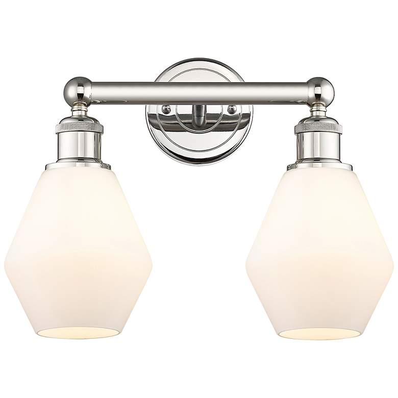 Image 1 Cindyrella 11 3/4" High Polished Nickel 2-Light Wall Sconce