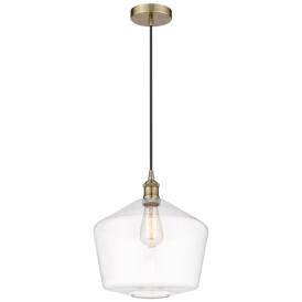 Cindyrella 12" Antique Brass Mini Pendant w/ Clear Shade Cindyrella 12" Antique Brass Mini Pendant w/ Clear Shade