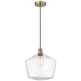 Cindyrella 12" Antique Brass Mini Pendant w/ Seedy Shade Cindyrella 12" Antique Brass Mini Pendant w/ Seedy Shade