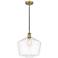Cindyrella 12" Brushed Brass Mini Pendant w/ Clear Shade