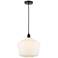 Cindyrella 12" Oil Rubbed Bronze Mini Pendant w/ Cased Matte White Sha