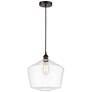 Cindyrella 12" Oil Rubbed Bronze Mini Pendant w/ Clear Shade