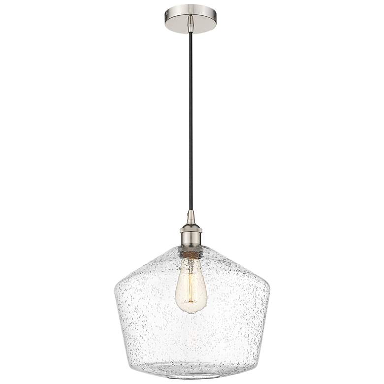 Image 1 Cindyrella 12" Polished Nickel Mini Pendant w/ Seedy Shade