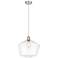 Cindyrella 12"W Brushed Nickel Mini Pendant w/ Clear Shade