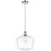 Cindyrella 12"W Polished Nickel Mini Pendant w/ Clear Glass