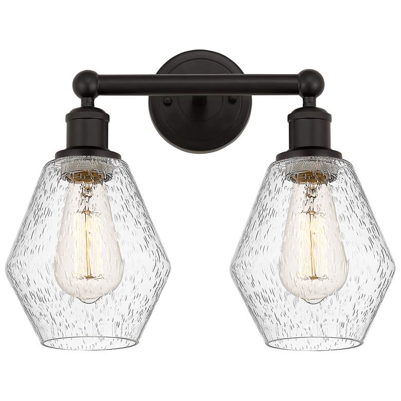 Image 1 Cindyrella 15" 2-Light Oil Rubbed Bronze Bath Light w/ Seedy Shade