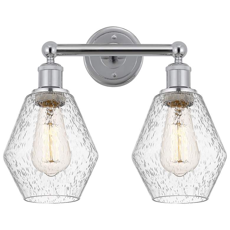 Image 1 Cindyrella 15" 2-Light Polished Chrome Bath Light w/ Seedy Shade
