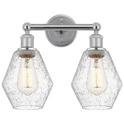 Cindyrella 15" 2-Light Polished Chrome Bath Light w/ Seedy Shade