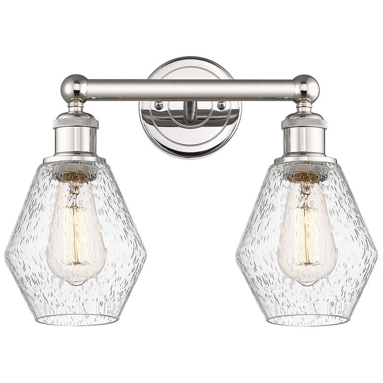 Image 1 Cindyrella 15"W 2 Light Polished Nickel Bath Vanity Light With Seedy S