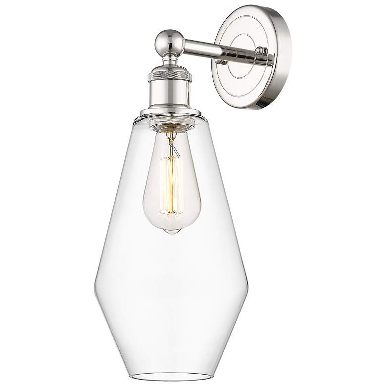 Image 1 Cindyrella 16 1/4" High Polished Nickel Wall Sconce w/ Clear