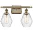 Cindyrella 16" Wide 2 Light Antique Brass Bath Vanity Light w/ Seedy S