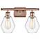 Cindyrella 16" Wide 2 Light Copper Bath Vanity Light w/ Clear Shade