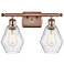 Cindyrella 16" Wide 2 Light Copper Bath Vanity Light w/ Seedy Shade