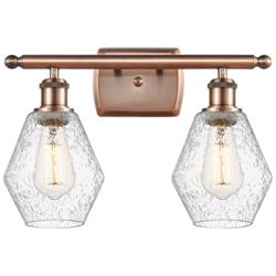 Cindyrella 16" Wide 2 Light Copper Bath Vanity Light w/ Seedy Shade