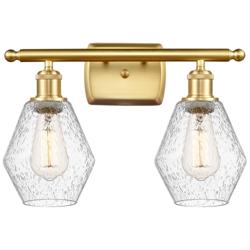 Cindyrella 16" Wide 2 Light Satin Gold Bath Vanity Light w/ Seedy Shad