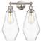 Cindyrella 16" Wide 2 Light Satin Nickel Bath Vanity Light With Clear