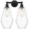 Cindyrella 16"W 2 Light Oil Rubbed Bronze Bath Vanity Light w/ Clear S