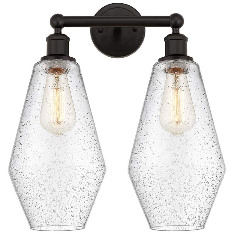 Image 1 Cindyrella 16"W 2 Light Oil Rubbed Bronze Bath Vanity Light w/ Seedy S