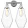 Cindyrella 16"W 2 Light Polished Chrome Bath Vanity Light w/ Clear Sha