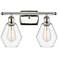 Cindyrella 16"W 2 Light Polished Nickel Bath Vanity Light w/ Clear Sha