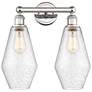 Cindyrella 16"W 2 Light Polished Nickel Bath Vanity Light With Seedy S