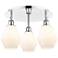 Cindyrella 17.75"W 3 Light Polished Chrome Flush Mount w/ Cased White