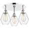 Cindyrella 17.75"W 3 Light Polished Chrome Flush Mount w/ Clear Glass