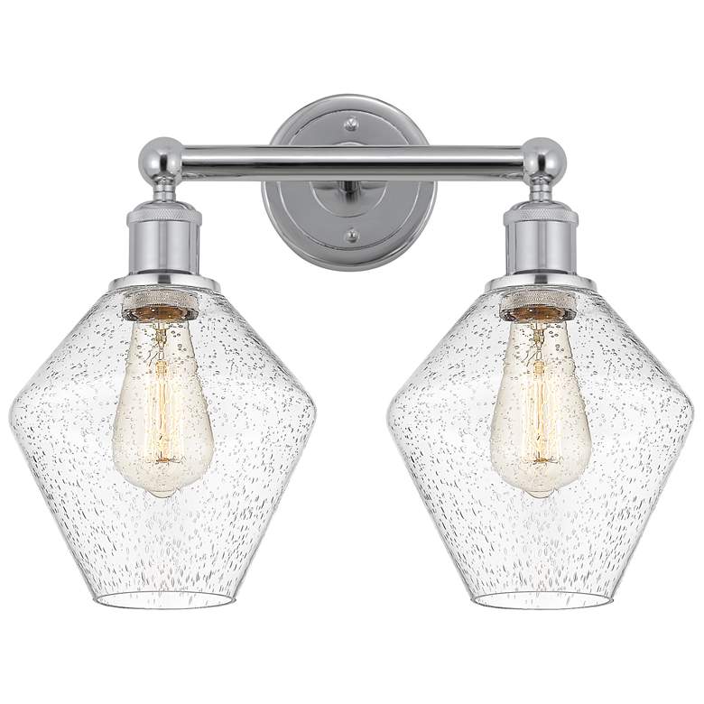 Image 1 Cindyrella 17"W 2 Light Polished Chrome Bath Vanity Light With Seedy S