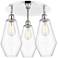 Cindyrella 18.75"W 3 Light Polished Chrome Flush Mount w/ Clear Glass