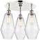 Cindyrella 18.75"W 3 Light Polished Nickel Flush Mount w/ Seedy Glass