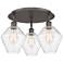 Cindyrella 19.75"W 3 Light Oil Rubbed Bronze Flush Mount w/ Seedy Shad