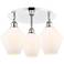 Cindyrella 19.75"W 3 Light Polished Chrome Flush Mount w/ Cased White