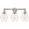 Cindyrella 24" 3-Light Brushed Satin Nickel Bath Light w/ Clear Shade