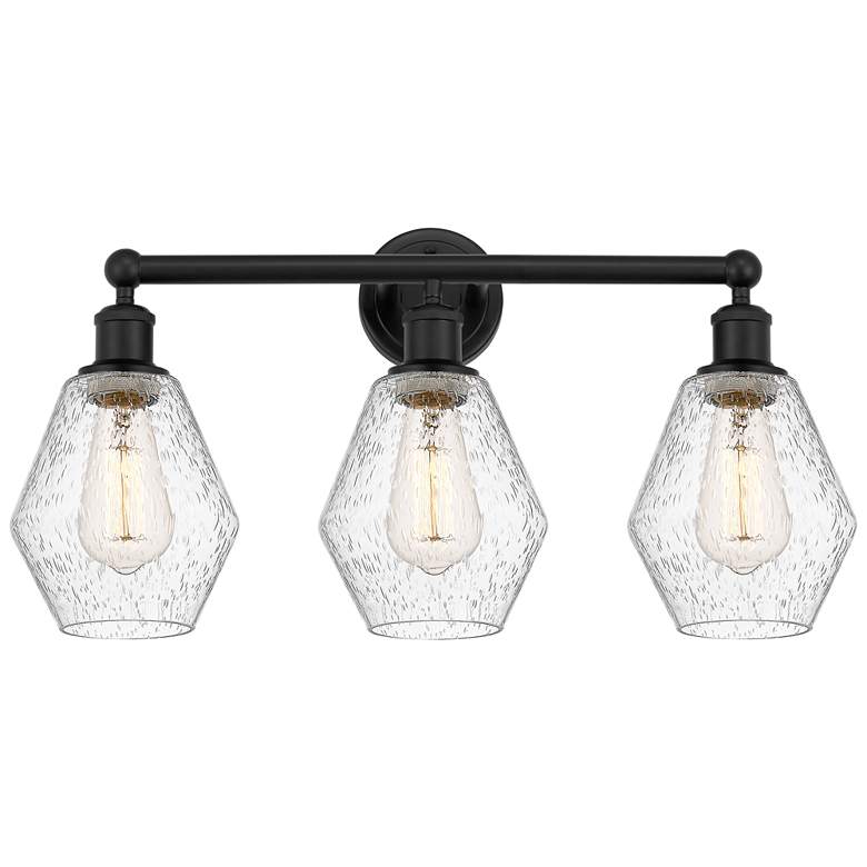 Image 1 Cindyrella 24" 3-Light Matte Black Bath Light w/ Seedy Shade
