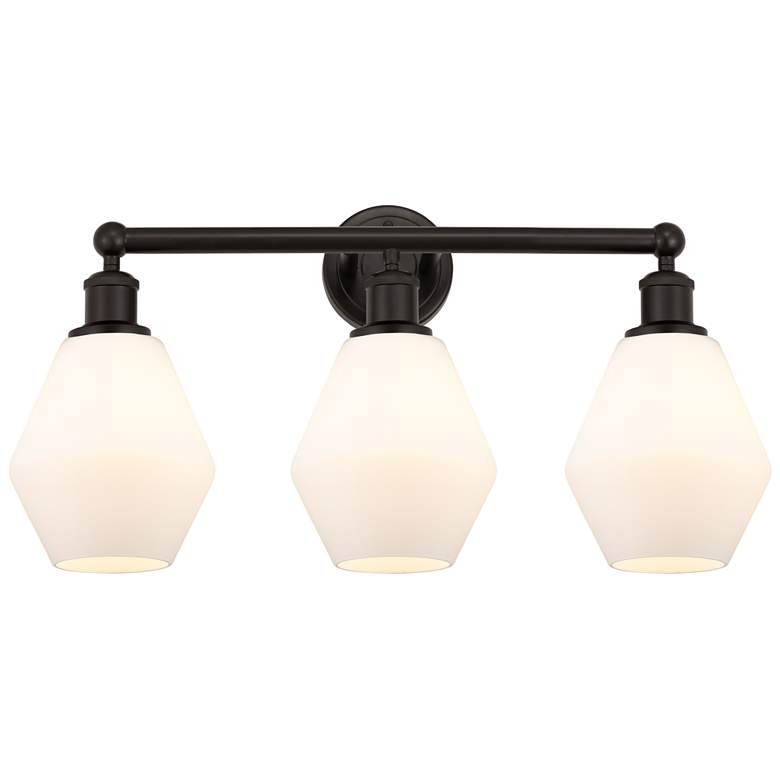Image 1 Cindyrella 24" 3-Light Oil Rubbed Bronze Bath Light w/ Cased White Sha
