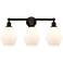 Cindyrella 24" 3-Light Oil Rubbed Bronze Bath Light w/ Cased White Sha