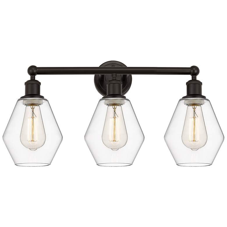 Image 1 Cindyrella 24" 3-Light Oil Rubbed Bronze Bath Light w/ Clear Shade