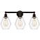 Cindyrella 24" 3-Light Oil Rubbed Bronze Bath Light w/ Clear Shade