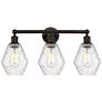 Cindyrella 24" 3-Light Oil Rubbed Bronze Bath Light w/ Seedy Shade