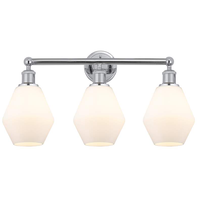 Image 1 Cindyrella 24" 3-Light Polished Chrome Bath Light w/ Cased White Shade