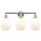 Cindyrella 24" 3-Light Polished Chrome Bath Light w/ Cased White Shade
