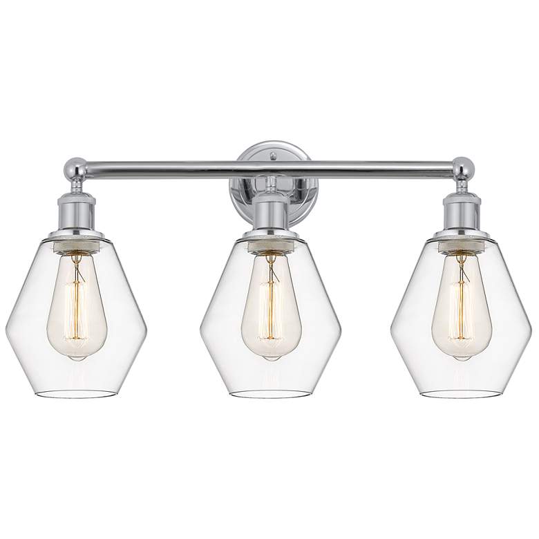 Image 1 Cindyrella 24" 3-Light Polished Chrome Bath Light w/ Clear Shade