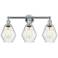 Cindyrella 24" 3-Light Polished Chrome Bath Light w/ Seedy Shade