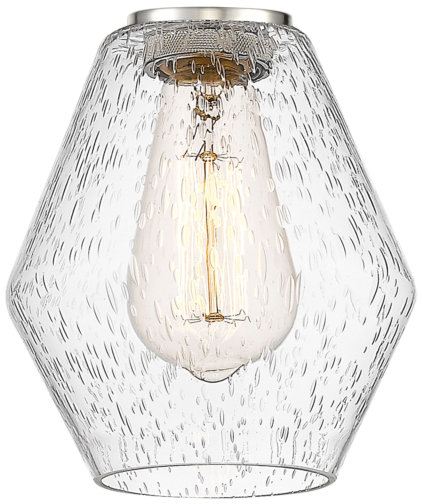 Image 3 Cindyrella 24" Wide Nickel 3-Light Bath Light w/ Seedy Glass more views