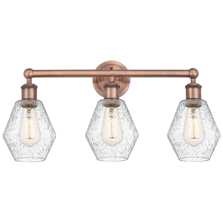 Image 1 Cindyrella 24"W 3 Light Antique Copper Bath Vanity Light With Seedy Sh